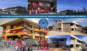 Bölgenin En Büyük Kreş Ve Anaokulu İnşaatında Sona Geliniyor