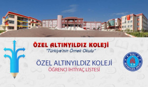 Özel Altınyıldız Koleji Öğrenci İhtiyaç Listesi