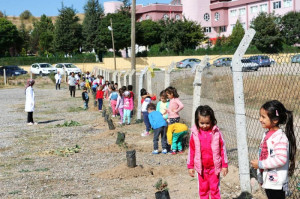 Altınyıldız Anaokulu Öğrencileri İlk Fidanlarını Toprakla Buluşturdular