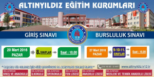 Özel Altınyıldız Liseleri 8.,9.,10. Ve 11. Sınıflar Bursluluk Sınavı Başvuruları Başladı