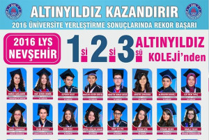 ALTINYILDIZ KOLEJİ BAŞARI REKORLARINA BİR YENİSİ DAHA EKLENDİ.