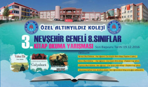 ÖZEL ALTINYILDIZ KOLEJİ 3.NEVŞEHİR GENELİ KİTAP OKUMA YARIŞMASI BAŞVURULARI BAŞLAMIŞTIR