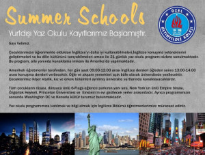 Yurtdışı Yaz Okulu Kayıtlarımız Başlamıştır.