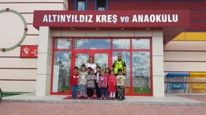 ALTINYILDIZ KREŞ VE ANAOKULUNDA UYGULAMALI TRAFİK EĞİTİMİ SONA ERDİ