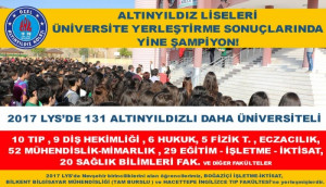 ALTINYILDIZ LİSELERİ ÜNİVERSİTE YERLEŞTİRME SONUÇLARINDA YİNE ŞAMPİYON!
