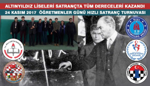 ALTINYILDIZ LİSELERİ SATRANÇDA TÜM DERECELERİ KAZANDI
