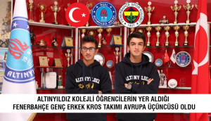 ALTINYILDIZ KOLEJLİ ÖĞRENCİLERİN YER ALDIĞI FENERBAHÇE GENÇ ERKEK KROS TAKIMI AVRUPA ÜÇÜNCÜSÜ OLDU