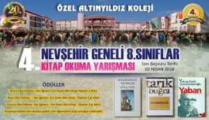 ALTINYILDIZ KOLEJİ 4.NEVŞEHİR GENELİ KİTAP OKUMA YARIŞMASINA REKOR BAŞVURU