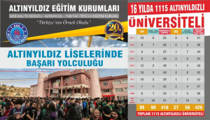 YİNE SINAV, YİNE ALTINYILDIZ, YİNE TÜRKİYE DERECELERİ!
