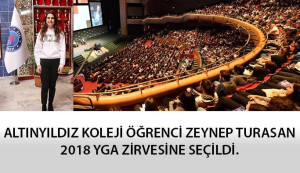 ALTINYILDIZ KOLEJİ ÖĞRENCİ 2018 YGA ZİRVESİNE KATILIMCI OLARAK KABUL EDİLDİ.