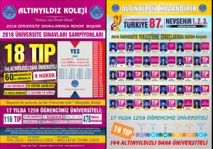 ALTINYILDIZ FEN VE ANADOLU LİSESİ BAŞARILARIYLA GÖZ KAMAŞTIRIYOR!