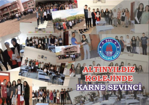 ALTINYILDIZ KOLEJİNDE KARNE SEVİNCİ