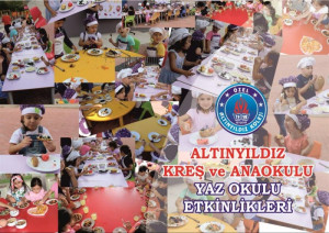 ALTINYILDIZ KREŞ ve ANAOKULU YAZ OKULU ÖĞRENCİLERİ MUTFAKTA İŞ BAŞINDA