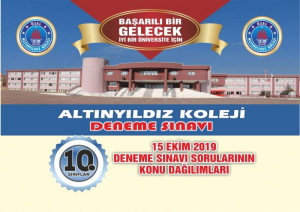 10.SINIF DENEME SINAVI KONU DAĞILIMLARI