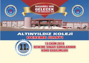 11.SINIF DENEME SINAVI KONU DAĞILIMLARI