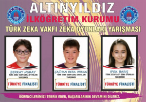 ALTINYILDIZLILAR TÜRK ZEKA VAKFI TÜRKİYE FİNALLERİNDE