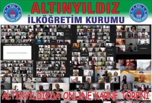 ALTINYILDIZ İLKÖĞRETİMDE ONLİNE KARNE TÖRENİ