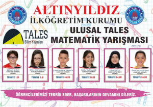 ULUSAL MATEMATİK OLİMPİYATINDA TÜRKİYE DERECELERİ
