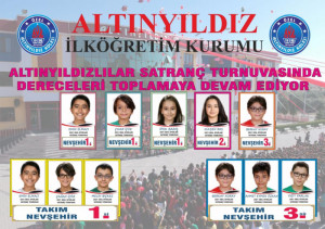 ALTINYILDIZLILAR SATRANÇ TURNUVASINDA DERECELERİ TOPLAMAYA DEVAM EDİYOR