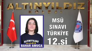 2021 MSÜ SINAVINDA ALTINYILDIZ KOLEJİ ÖĞRENCİSİ TÜRKİYE 12.Sİ OLMUŞTUR