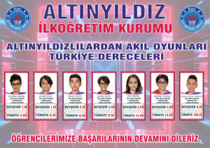 ALTINYILDIZLILARDAN AKIL OYUNLARINDA TÜRKİYE DERECELERİ