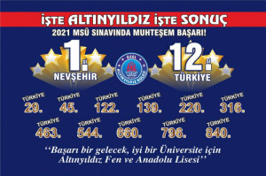 2021 MSÜ SINAVI İŞTE ALTINYILDIZ İŞTE SONUÇ