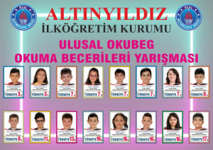 ALTINYILDIZLILAR ULUSAL OKUMA BECERİLERİ SINAVINDA DERECELERİ TOPLADI