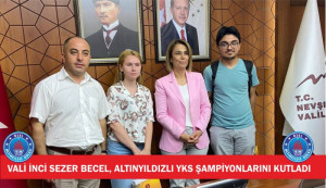 VALİMİZ İNCİ SEZER BECEL, ALTINYILDIZLI YKS ŞAMPİYONLARINI KUTLADI