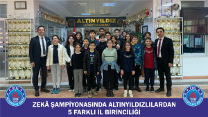 ZEKÂ ŞAMPİYONASINDA ALTINYILDIZLILARDAN 5 FARKLI İL BİRİNCİLİĞİ