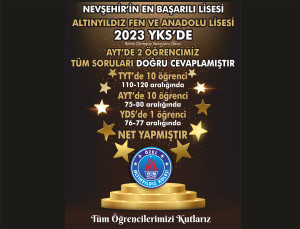 ÖZEL ALTINYILDIZ KOLEJİ NEVŞEHİR’İN EN BAŞARILI LİSESİ