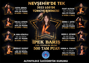 NEVŞEHİRDE TEK LGS TÜRKİYE BİRİNCİSİ