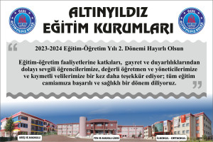 2023-2024 EĞİTİM-ÖĞRETİM YILI 2. DÖNEMİ HAYIRLI OLSUN