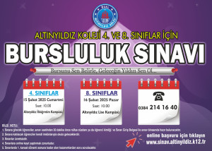 ALTINYILDIZ KOLEJİ FEN VE ANADOLU LİSESİ 8. SINIFLAR BURSLULUK SINAVINA YOĞUN İLGİ