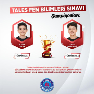 ALTINYILDIZ İLKÖĞRETİM KURUMU ÖĞRENCİLERİNDEN TALES FEN BİLİMLERİ SINAVI’NDA GURURLANDIRAN BAŞARI