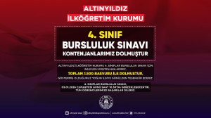 ALTINYILDIZDA 4. SINIFLAR BURSLULUK SINAVINA REKOR BAŞVURU.