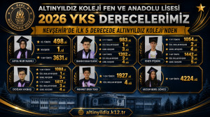 EĞİTİMDE LİDERLİK GELENEĞİ SÜRÜYOR  ALTINYILDIZ KOLEJİ YİNE ŞAMPİYON!