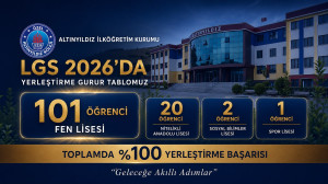 ALTINYILDIZ’DAN LGS 2026’DA %100 YERLEŞTİRME BAŞARISI!